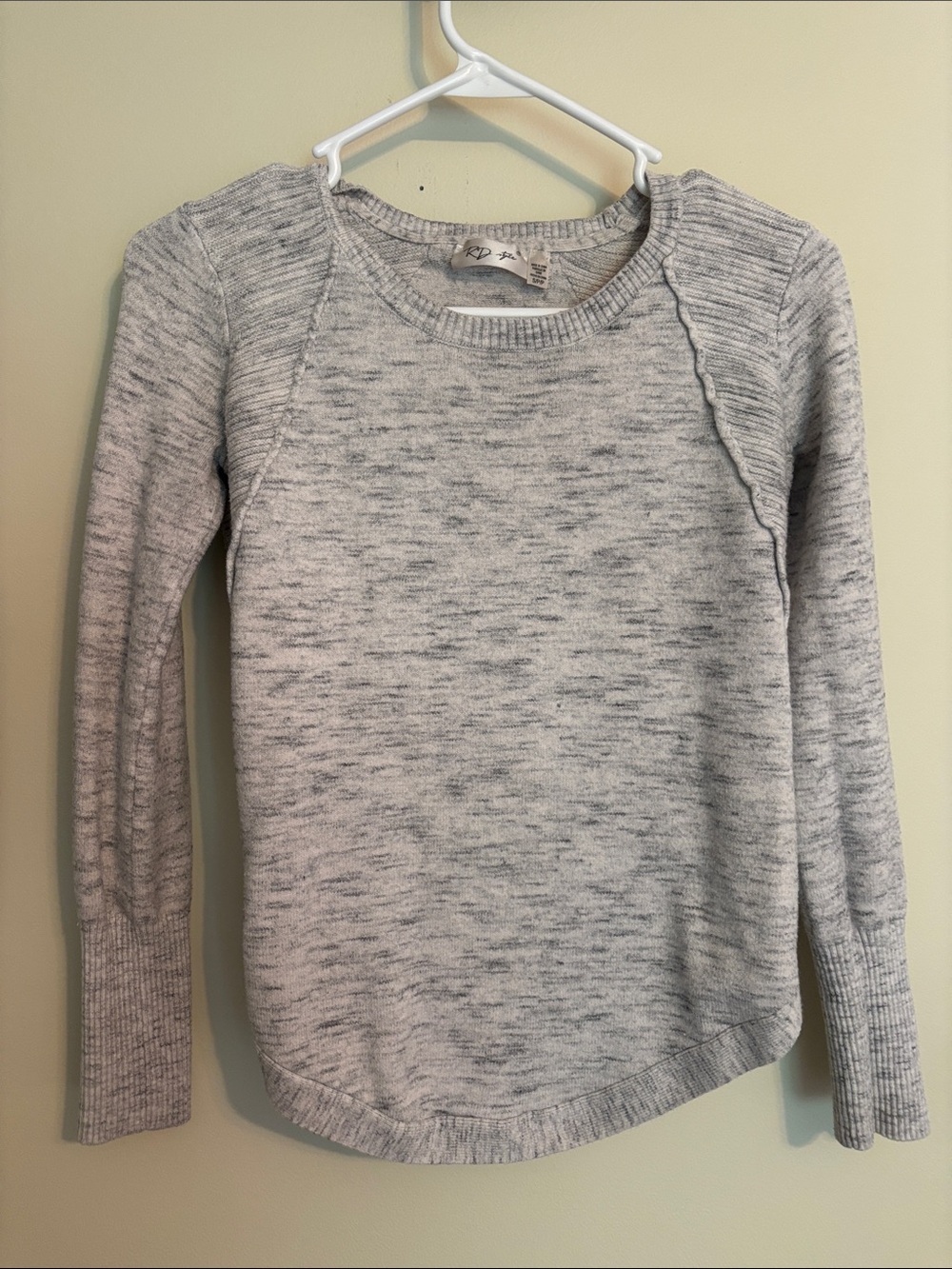 RD Style Light Grey Marled Crewneck Sweater